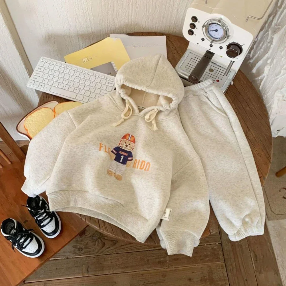 Winter Clothing 1 Year Old - เด็กทารกเสื้อผ้าชุดเด็กการ์ตูนHoodies + กางเกง 2 ชิ้นชุด 2023