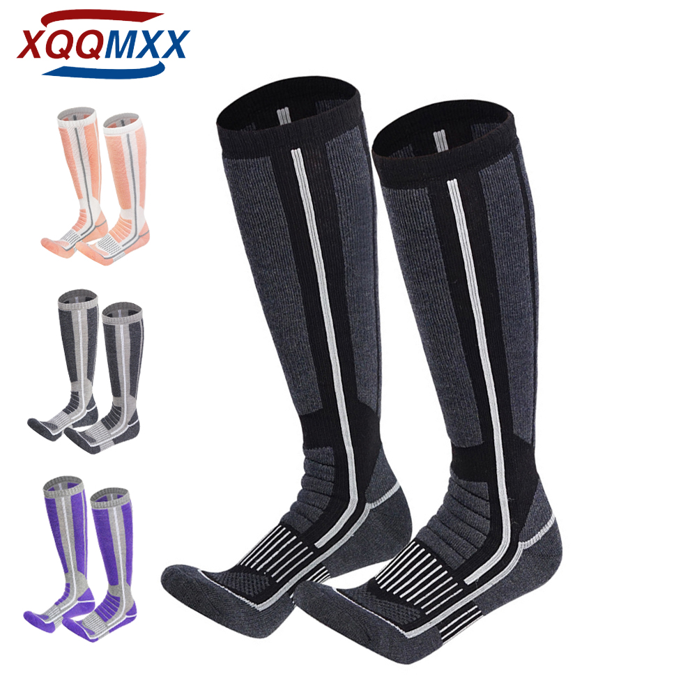 Thermal Sock Merino - Xqqmxx ถุงเท้าสกี1คู่ถุงเท้าสกีถุงเท้า OTC ผู้หญิงผู้ชายให้ความอบอุ่นในฤดูหนาวเล่นสโนว์บอร์ดถุงเท้าขนแกะ Merino