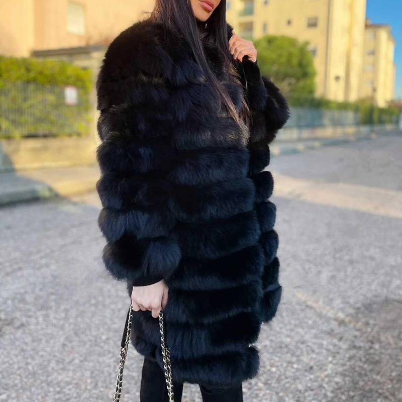 Winter Clothing Offer - QUEENTINA จริงฟ็อกซ์ขนสัตว์ฤดูหนาวผู้หญิงแขนยาวเสื้อผ้าขายส่ง 2022 แฟชั่นหญิงเสื้อขนสัตว์ธรรมชาติบนข้อเสนอ