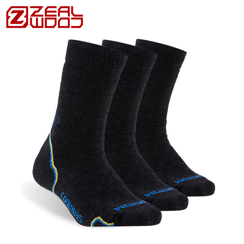 Thermal Sock Merino - ซีลวูดเดินป่าปีนเขาถุงเท้าหนาขนแกะขนยาวของผู้ชายผู้หญิงอบอุ่นหิมะหนาวหนาวหนาวเบาะกีฬากลางแจ้ง1/3คู่
