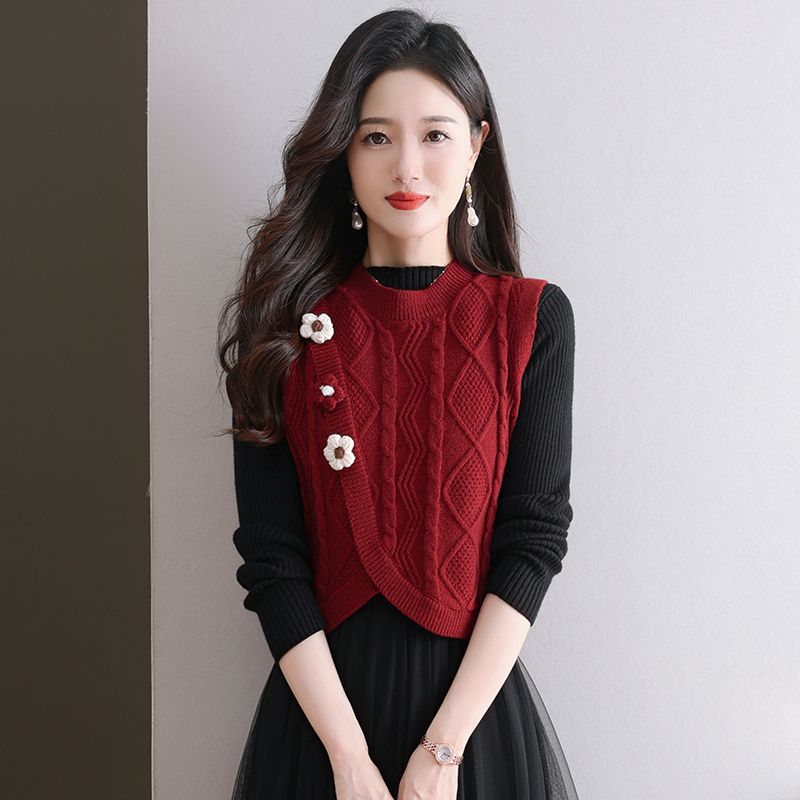 Winter Clothing Offer - เสื้อกั๊กถักสำหรับผู้หญิง สวมใส่ทำงานได้ น้ำหนักเบา ลดราคา เสื้อจั๊มเปอร์สไตล์เกาหลี เสื้อกั๊กแฟชั่นใหม่