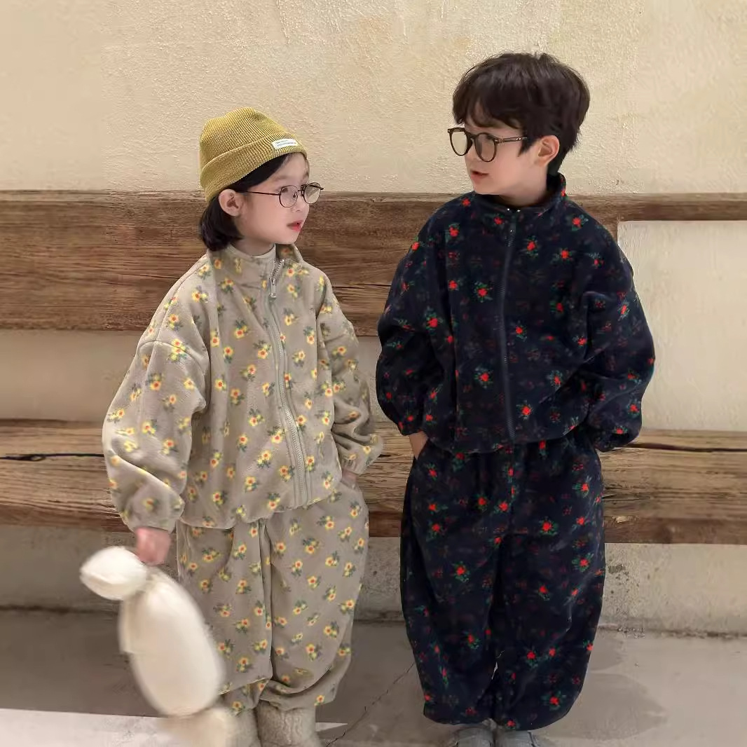 Winter Clothing Activities For Toddlers - เด็กทารกเด็กหญิงกํามะหยี่เสื้อผ้าชุดเด็กวัยหัดเดินเด็กดอกไม้เสื้อ + กางเกง 2 ชิ้นชุด 2024