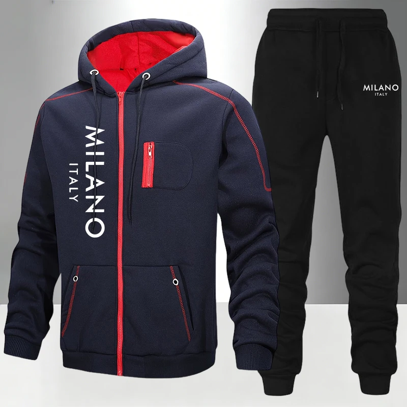 Jacket Winter Clothing - ชุดวอร์มผู้ชายใหม่ปี 2026 เสื้อฮู้ดลำลอง เสื้อโค้ทสำหรับกีฬากลางแจ้ง ชุดออกกำลังกาย วิ่งจ๊อกกิ้ง