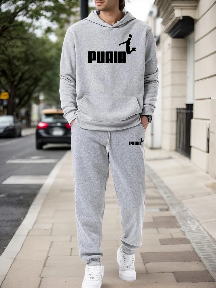 Winter Clothing Men - ชุดเซ็ตผู้ชาย/เสื้อฮู้ด/กางเกงขายาว ฤดูใบไม้ร่วง-ฤดูหนาว 2026 ชุดลำลองสปอร์ต เสื้อฮู้ดแบบสวมหัวและกางเกงขายาว แฟชั่นแนวสตรีท