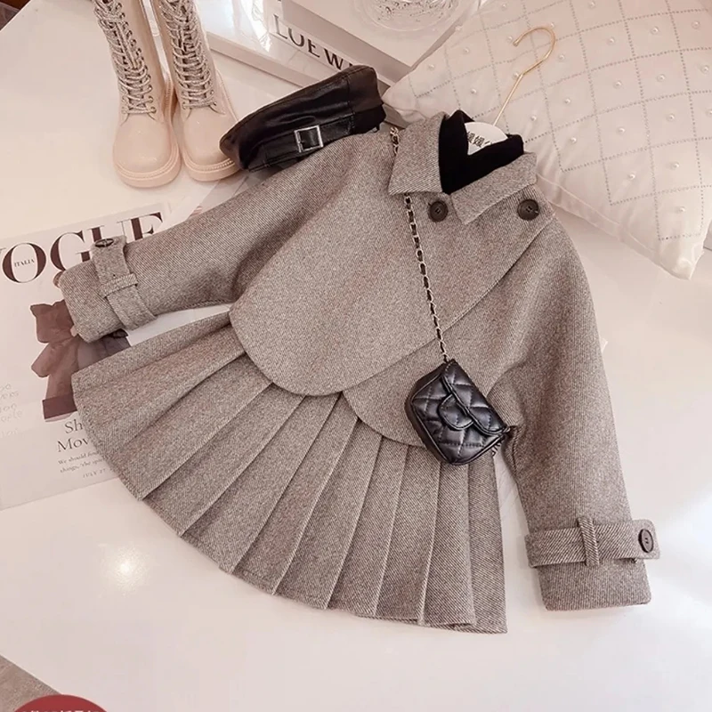 Winter Clothing Activities For Toddlers - ชุดเสื้อผ้าเด็กหญิงฤดูใบไม้ร่วงฤดูหนาวเด็กOuterwear + ชุด 2 ชิ้นเด็กเจ้าหญิงเสื้อผ้าชุดเด็กผู้หญิงชุดเสื้อผ้าเด็กวัยหัดเดิน