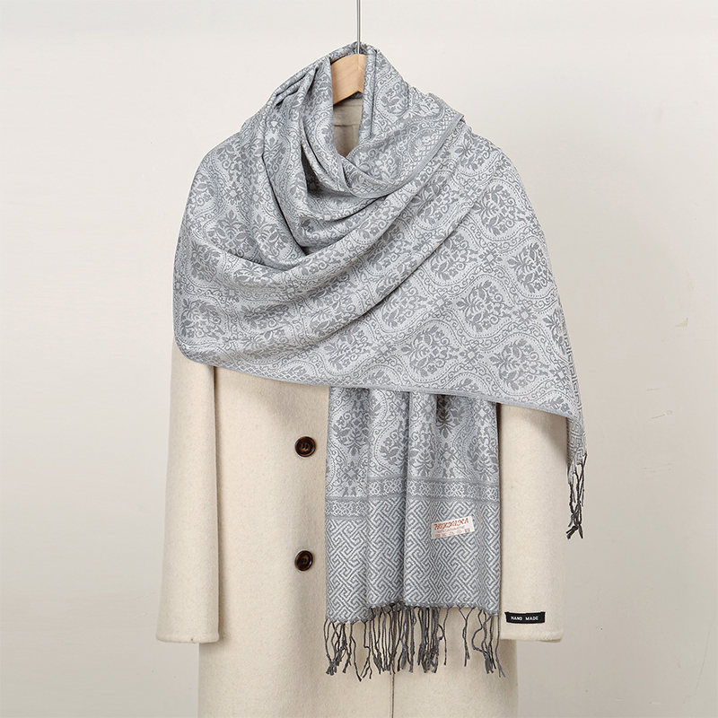 Cashmere Scarf Wrap - 2024 หรูหราหนาผ้าพันคอผ้าพันคอผู้หญิงพิมพ์ใหม่ Wraps Pashmina Travel Poncho