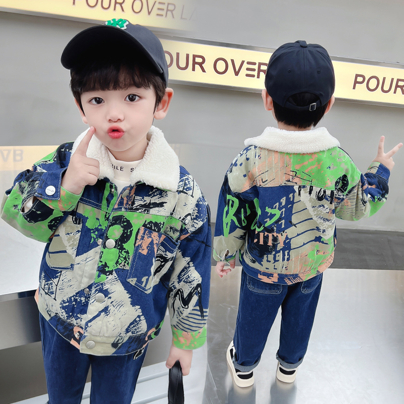Winter Clothing Activities For Toddlers - เสื้อแจ็คเก็ตเดนิมเด็กอุ่นสบาย พร้อมขนสำหรับเด็กวัยหัดเดิน เด็กชาย เด็กหญิง เสื้อโค้ทกันหนาว เสื้อคลุมเด็ก