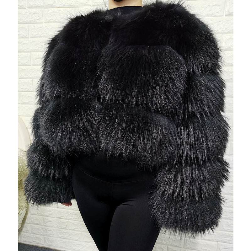 เสื้อคลุมขนสัตว์แท้สีน้ำตาลสำห - Jacket Winter Clothing บทวิจารณ์และราคา