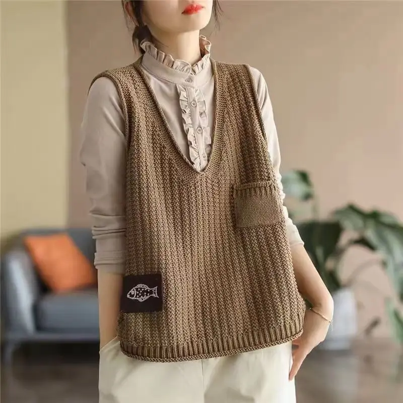 เสื้อกั๊กไหมพรมผู้หญิงแบบสั้น  - Winter Clothing Offer บทวิจารณ์และราคา