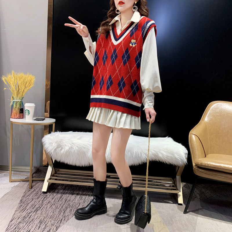 เสื้อกั๊กไหมพรมสีแดงสำหรับผู้ห - Winter Clothing Offer บทวิจารณ์และราคา