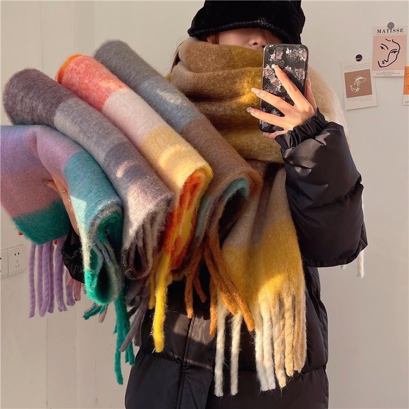 2025Newฤดูหนาวหนาผ้าพันคอผู้หญ - Cashmere Scarf Wrap บทวิจารณ์และราคา