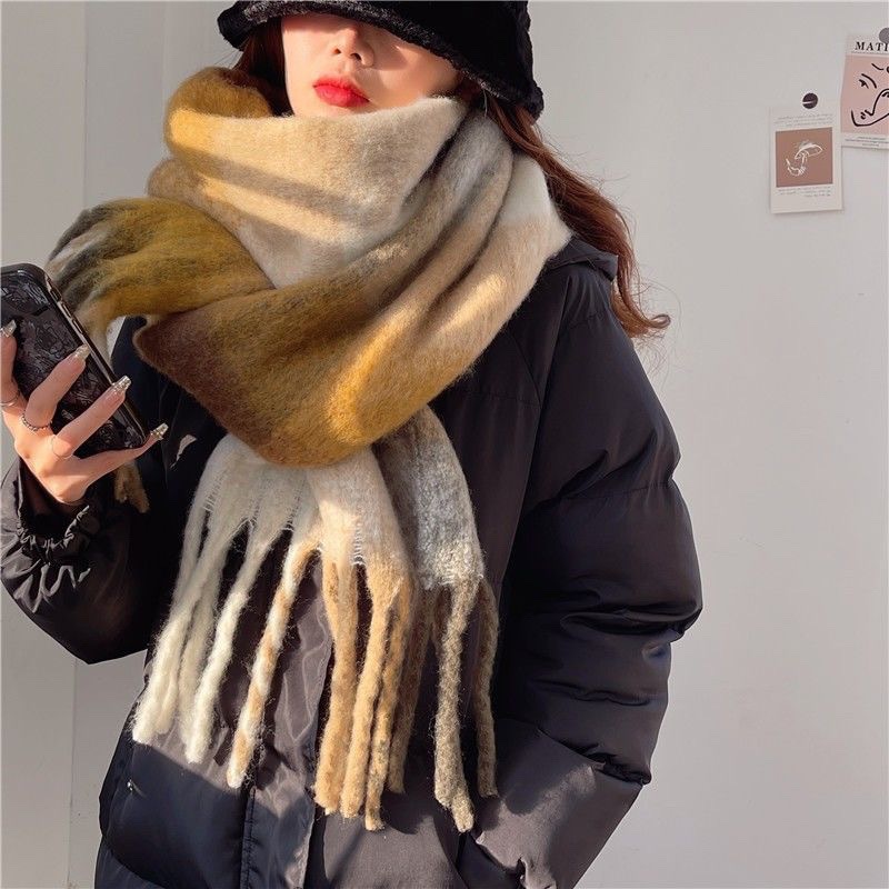 2025Newฤดูหนาวหนาผ้าพันคอผู้หญ - Cashmere Scarf Wrap บทวิจารณ์และราคา