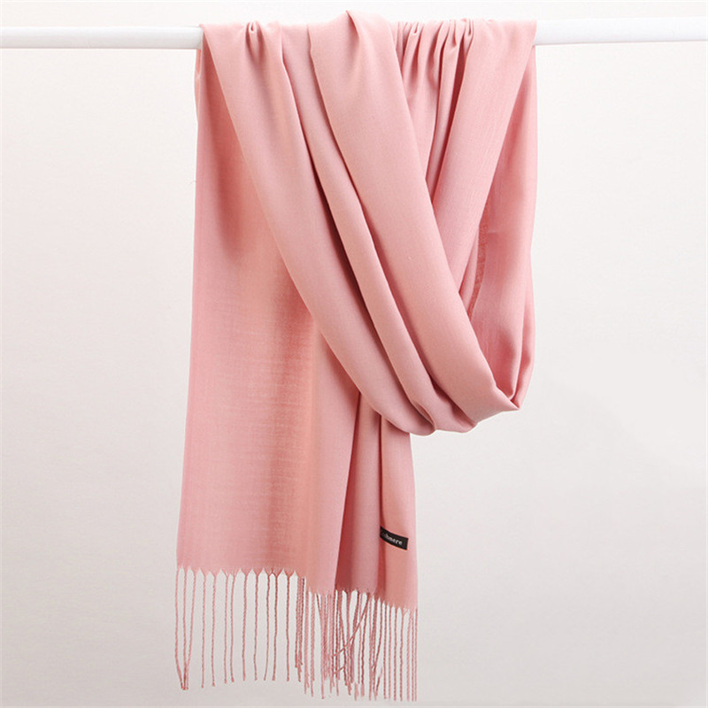แฟชั่นสีทึบ 2023 ผู้หญิงผ้าพัน - Cashmere Scarf Wrap บทวิจารณ์และราคา