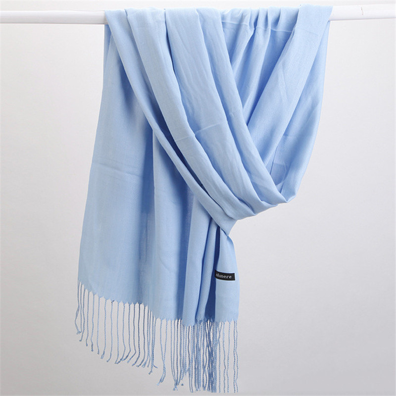แฟชั่นสีทึบ 2023 ผู้หญิงผ้าพัน - Cashmere Scarf Wrap บทวิจารณ์และราคา