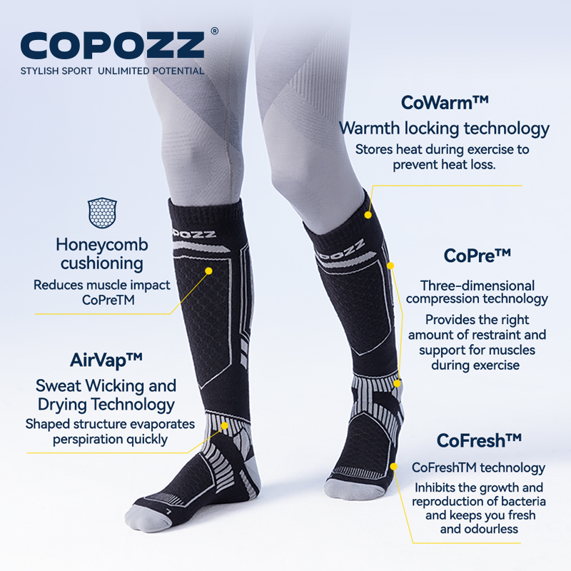 COPOZZ ใหม่ถุงเท้าสกีฤดูหนาวผู - Thermal Sock Merino บทวิจารณ์และราคา
