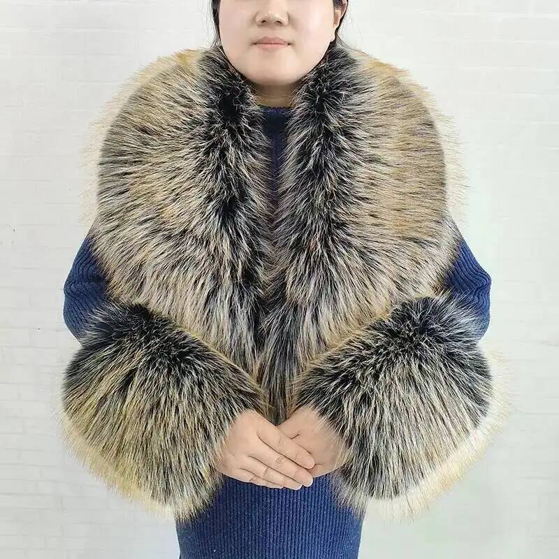 ผ้าพันคอขนเฟอร์เทียมลายสุนัขจิ - Jacket Winter Clothing บทวิจารณ์และราคา