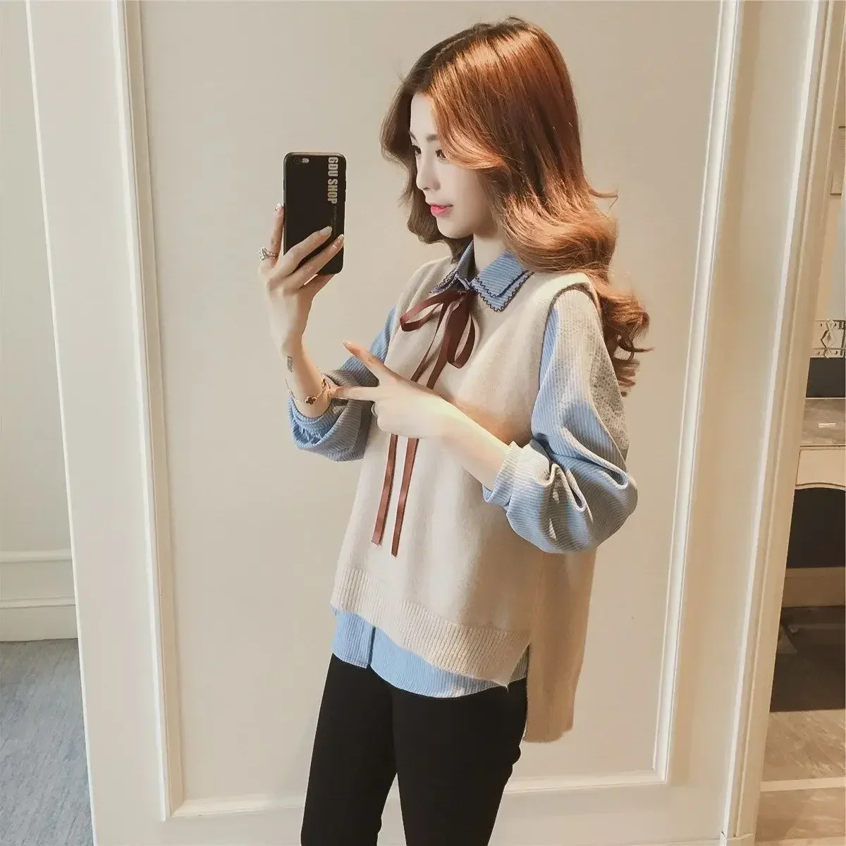 เสื้อกั๊กถักแฟชั่นสไตล์เกาหลีส - Winter Clothing Offer บทวิจารณ์และราคา
