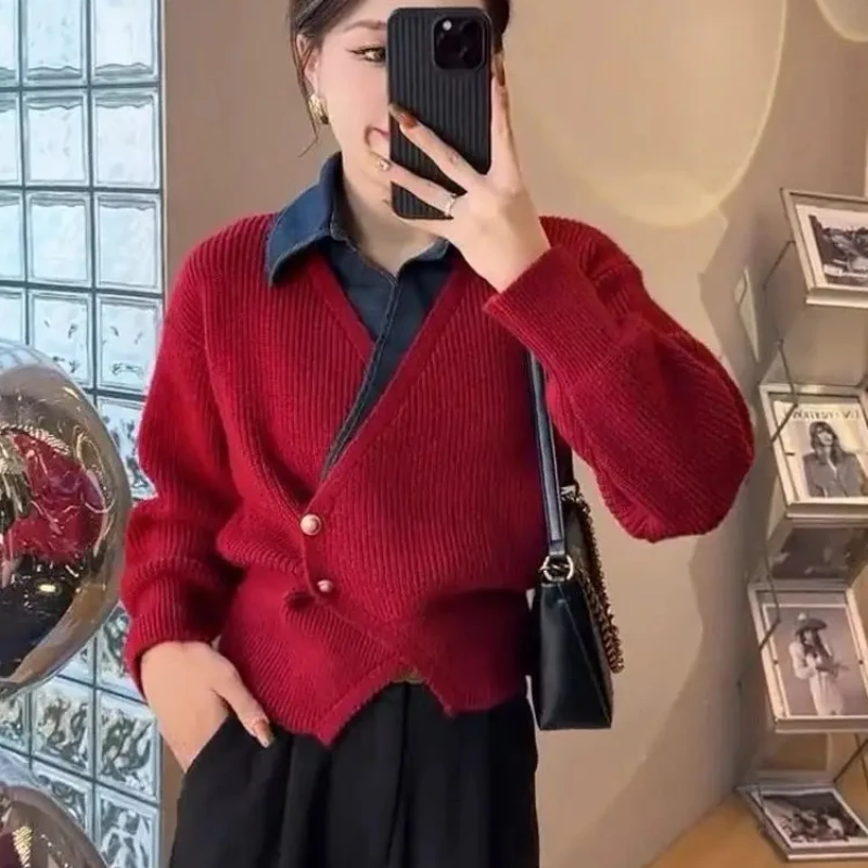 เสื้อโปโลถักทรงหลวมสำหรับสตรีเ - Winter Clothing Offer บทวิจารณ์และราคา