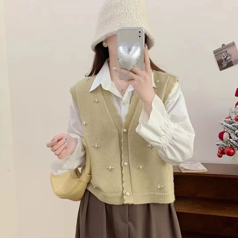 เสื้อกั๊กไหมพรมสีชมพูสำหรับผู้ - Winter Clothing Offer บทวิจารณ์และราคา
