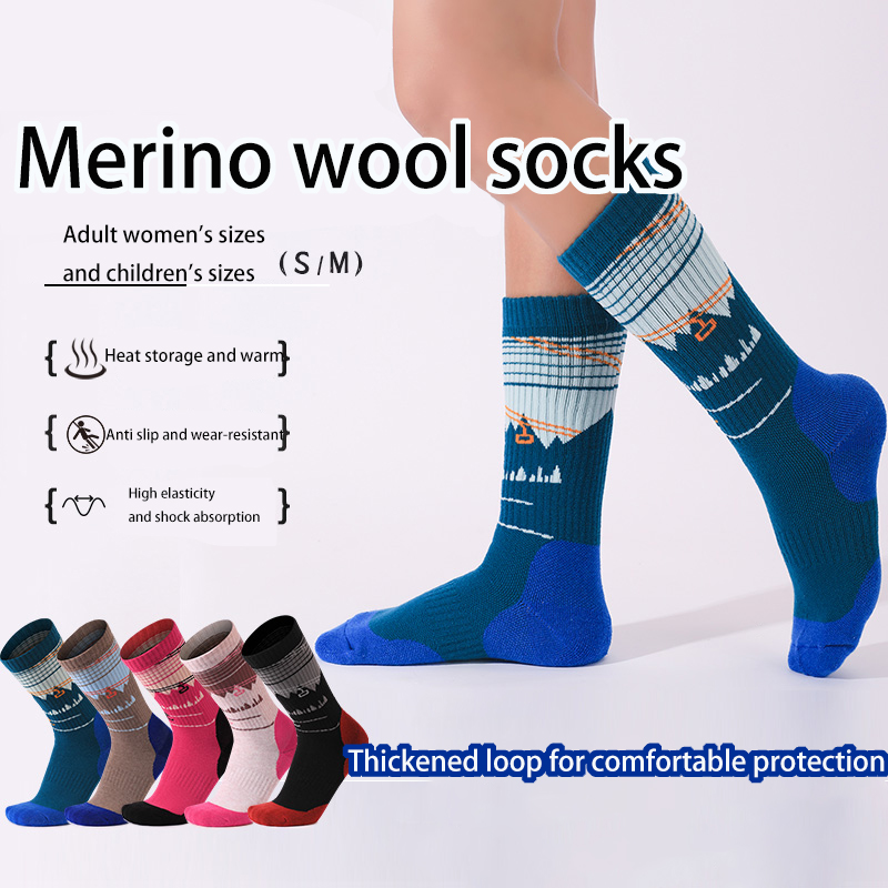 1 คู่ถุงเท้าสกีขนแกะเมอริโนสำห - Thermal Sock Merino บทวิจารณ์และราคา