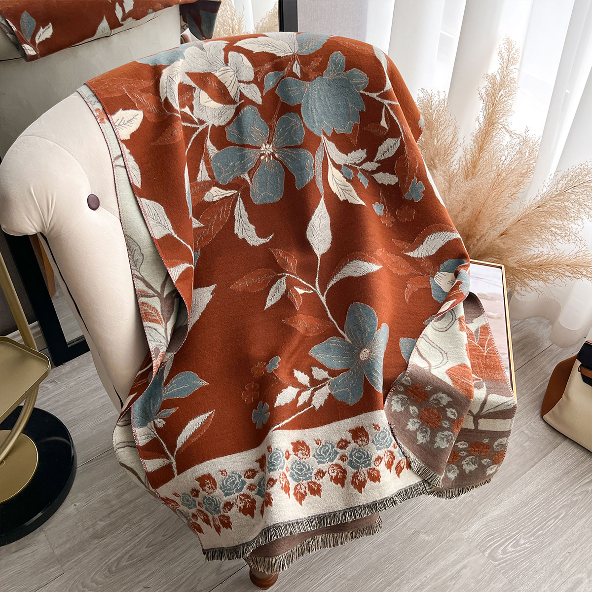 ผู้หญิง Thicken หรูหราฤดูหนาว  - Cashmere Scarf Wrap บทวิจารณ์และราคา