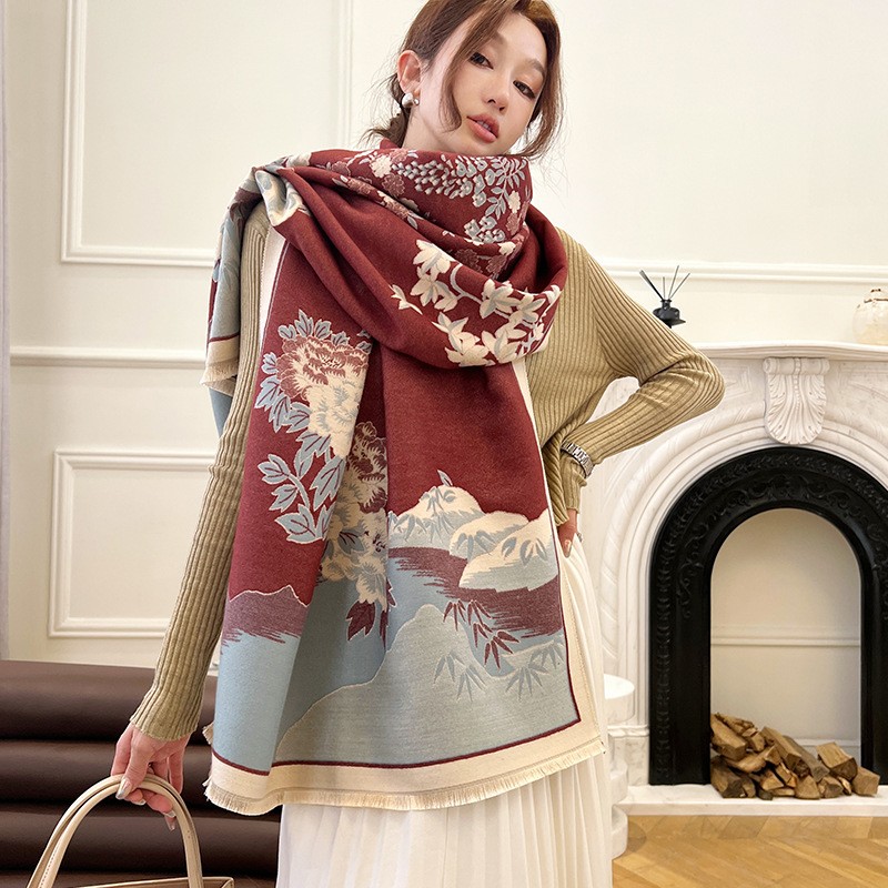 แฟชั่นฤดูหนาวใหม่ผ้าคลุมไหล่ผ้ - Cashmere Scarf Wrap บทวิจารณ์และราคา