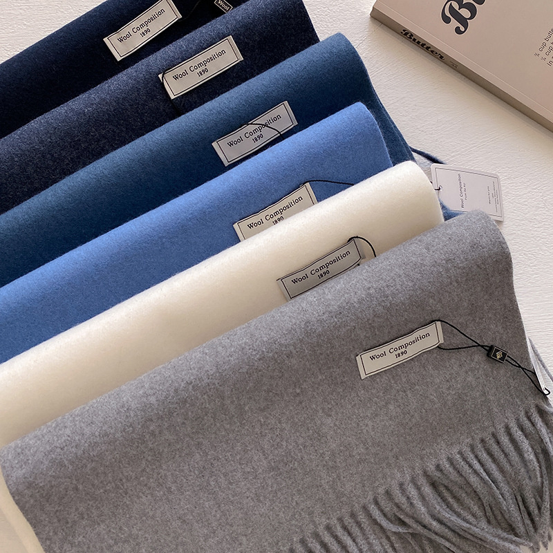 2024ผ้าพันคอขนสัตว์ฤดูหนาวผู้ห - Cashmere Scarf Wrap บทวิจารณ์และราคา